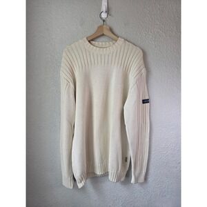 Camel Active 100% Cotton Fisherman Rib Knit Sweater XL Heavy Knit